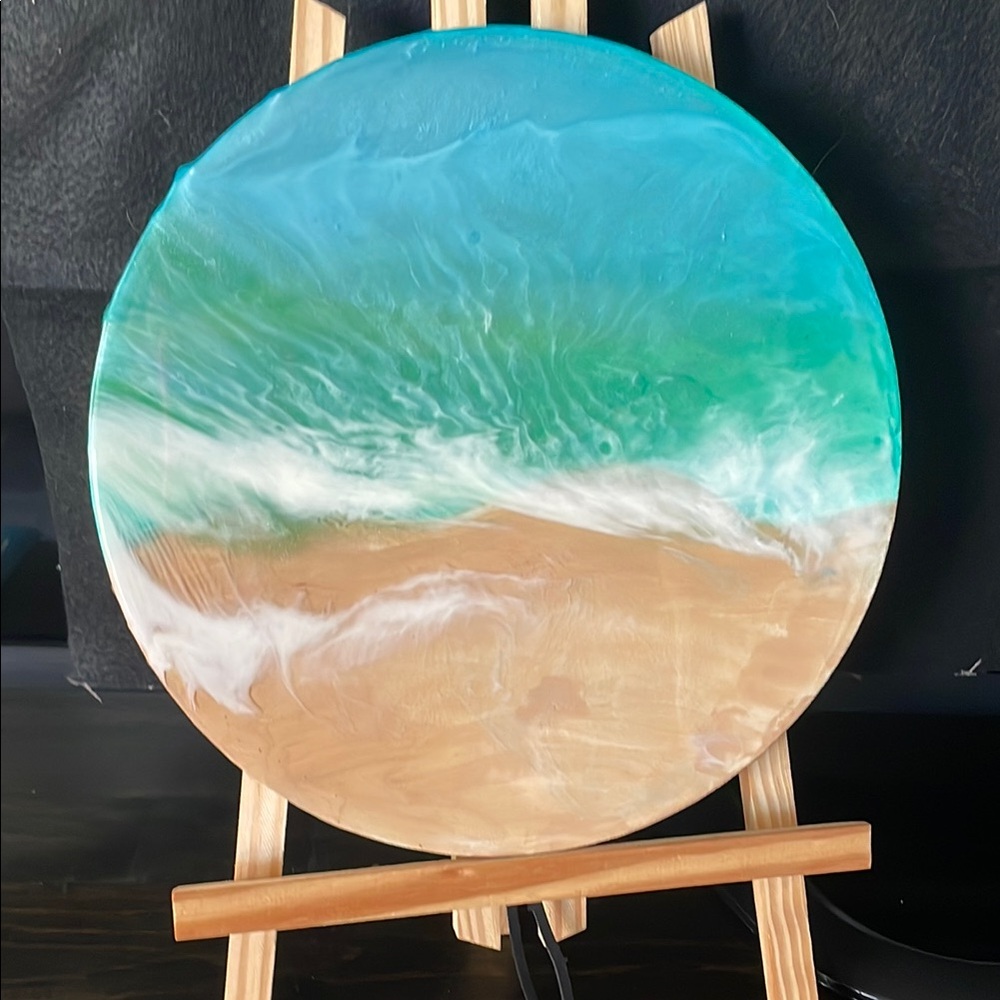 Coastal Serenity Round Art Piece